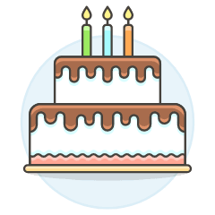 Birthday Cake Illustration from UX Colors Set