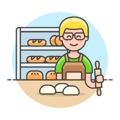Pastry Chef 1 Illustration from UX Colors Set