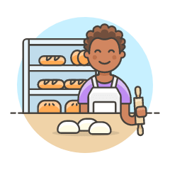 Pastry Chef 3 Illustration from UX Colors Set