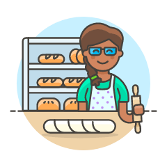 Pastry Chef 4 Illustration from UX Colors Set
