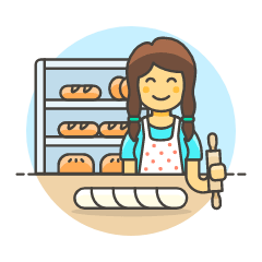 Pastry Chef 6 Illustration from UX Colors Set