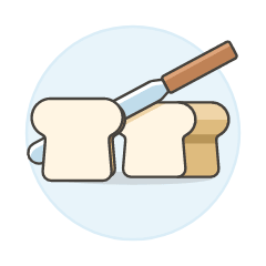 Cutting Bread Illustration from UX Colors Set