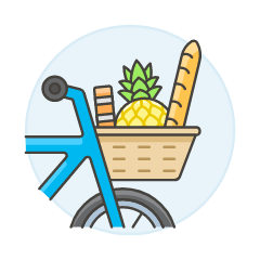 Bike Basket Illustration from UX Colors Set