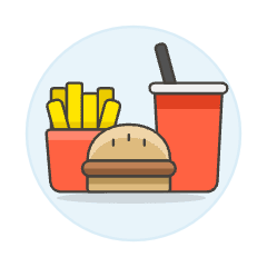 Burger Soda Set Illustration from UX Colors Set