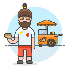 Hotdog Cart 1 Illustration from UX Colors Set