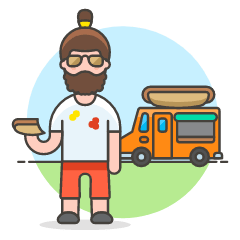 Hotdog Truck 1 Illustration from UX Colors Set