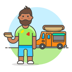 Hotdog Truck 2 Illustration from UX Colors Set