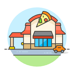 Pizza Restaurant Illustration from UX Colors Set