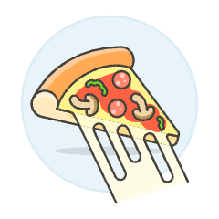 Pizza Slice Illustration from UX Colors Set