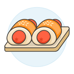 Sausage Bun Illustration from UX Colors Set
