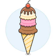 Triple Scoop Cone Illustration from UX Colors Set
