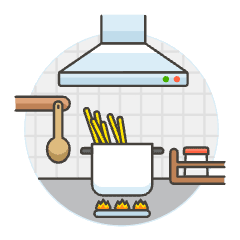 Cooking Spaghetti Illustration from UX Colors Set