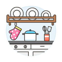 Kitchen Shelf Illustration from UX Colors Set