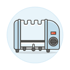 Toaster Illustration from UX Colors Set