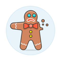 Gingerbread Sad Illustration from UX Colors Set