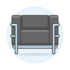 Black Sofa Metallic Illustration from UX Colors Set