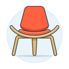 Red Chair Sofa 1 Illustration from UX Colors Set