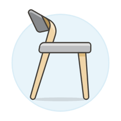 Simple Modern Chair Illustration from UX Colors Set