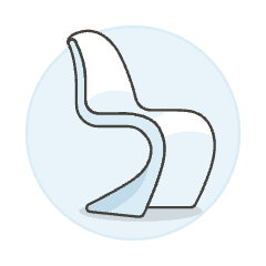 White Modern Chair Illustration from UX Colors Set