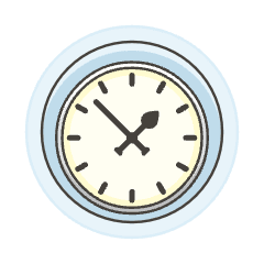 Classic Wall Clock Illustration from UX Colors Set