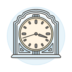 Metallic Vintage Clock Illustration from UX Colors Set
