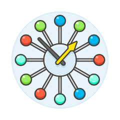 Modern Wall Clock Illustration from UX Colors Set