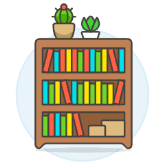 Book Shelf Illustration from UX Colors Set