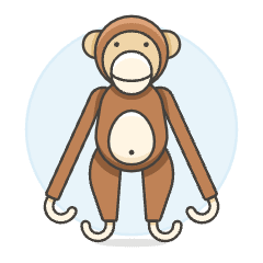 Wooden Monkey Doll Illustration from UX Colors Set