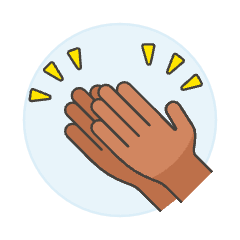 Clap Gesture 3 Illustration from UX Colors Set