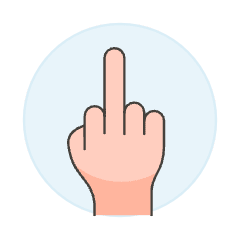 Fuck Gesture 1 Illustration from UX Colors Set