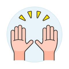 Hand Raise 1 Illustration from UX Colors Set