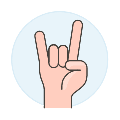 Love Gesture 1 Illustration from UX Colors Set