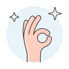 Ok Gesture 1 Illustration from UX Colors Set