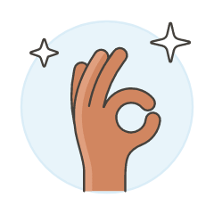 Ok Gesture 3 Illustration from UX Colors Set