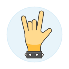 Rock Gesture 1 2 Illustration from UX Colors Set