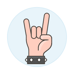 Rock Gesture 2 1 Illustration from UX Colors Set