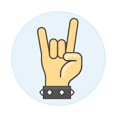 Rock Gesture 2 2 Illustration from UX Colors Set
