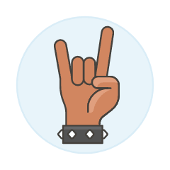 Rock Gesture 2 3 Illustration from UX Colors Set