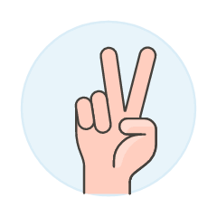 V Sign 1 Illustration from UX Colors Set