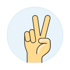 V Sign 2 Illustration from UX Colors Set