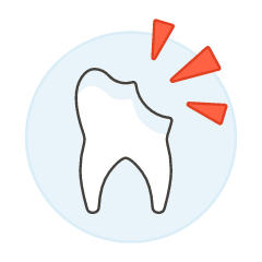 Dentistry Tooth Broken Illustration from UX Colors Set