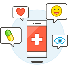 App Health 9 Illustration from UX Colors Set