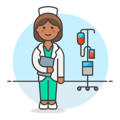 Nurse Care 4 Illustration from UX Colors Set