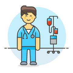 Nurse Care 5 Illustration from UX Colors Set