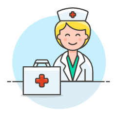 Nurse Treatment 1 Illustration from UX Colors Set