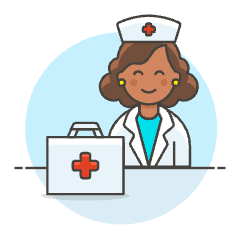 Nurse Treatment 2 Illustration from UX Colors Set