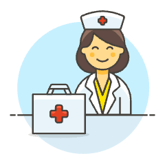 Nurse Treatment 3 Illustration from UX Colors Set