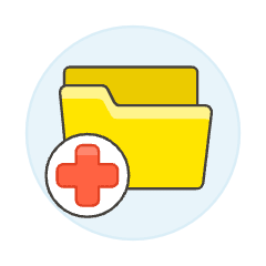 Case Floder Illustration from UX Colors Set