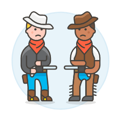Cowboy Duel Illustration from UX Colors Set