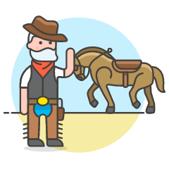 Cowboy Horse 2 Illustration from UX Colors Set